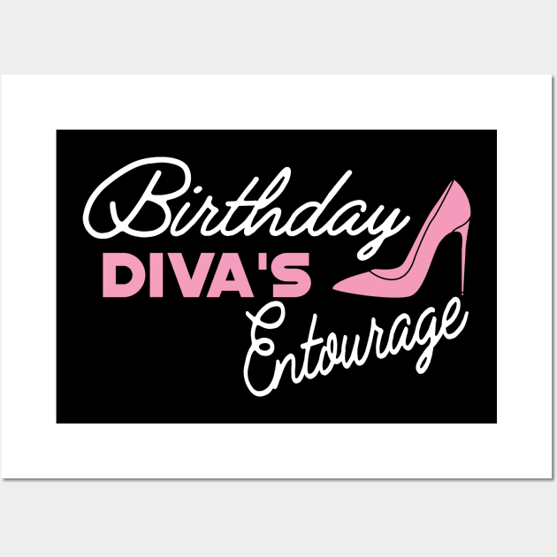 Birthday Diva's Entourage Wall Art by KC Happy Shop